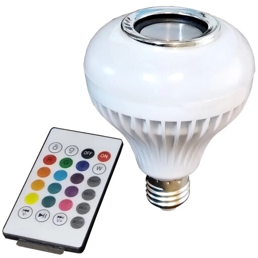لامپ موزیکال دارای رقص نور و اسپیکر بلوتوثی LED Music Bulb